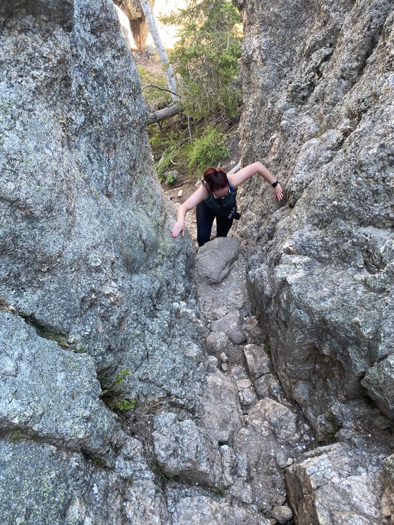 This was the trickiest bit. We almost had to Spider-Man our way up this part. It probably wasn't legit rock climbing, but it was the rockiest climb we have ever done.